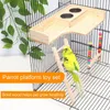 Outros pássaros suprimentos de pássaro escada engraçada Toy Plataforma fofa resistente A alimentação compacta Boca de moagem