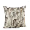 Coussin / Oreiller décoratif Moderne Luxe ER Canapé Nordique Jacquard Taies d'oreiller Chambre Home Decorive Gris Café 45x45cm Livraison directe Dhjyt