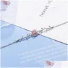 Chain Link Bracelets Sterling Sier Bracelet Color Crystal Female Romantic Beautif Jewelry Accessories Lucky Drop Delivery Dh1Gc