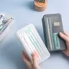 scatola di cancelleria in plastica pp semplice astuccio per matite trasparente satinato per studenti