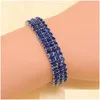 Bracelets de link de cadeia Bracelete de cor da moda para mulheres Superior de zirconia cúbica de zircônia cúbica Comprimento ajustável 18 2cm Drop Delivery Jeia Dh4x3