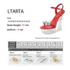 Sandals Women's Shoes Transparent Rhinestone Chunky Heel Super High Summer 10365 Series 14cm 4cm Platform LFD