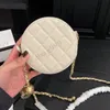 CC Cross Body Mini Crush Gold Ball Round Sac de créateur en peau d'agneau classique à carreaux matelassé en métal chaîne épaule bandoulière pièces de monnaie portefeuilles femmes rouge à lèvres Cosme