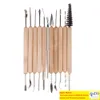 11pcs hout werkgereedschap klei beeldhouwen set was hout snijgereedschap aardewerk shapers polymeer modellering handgereedschap