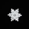 Fashion Cubic Zirconia Brooches Snowflake Collar Brooch Pin for Women Wedding Jewelry Luxury Clothing Accessories Gift