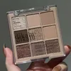 Palette de maquillage 9 couleurs de fard à paupières, couleur terre mate, paillettes brillantes, Pigments pour les yeux longue durée, cosmétiques coréens