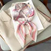 2022 Luxury 70x70cm Damm Headscarf Popular Sun Protection Silk Scarf New Print Satin Beach Handduk Autumn and Winter Fashion Plaid S292F