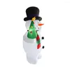 Christmas Decorations 8FT Inflatable Model Snowman LED Light Flash Cute Outdoor Garden Figure Party