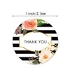 Gift Wrap 500pcs Round Flower Paper Self-adhesive Stickers Stick-On Label Packing Envelope Seal-Sticker Scrapbooking Craft Supplies