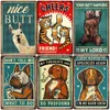 I Do What I Want Metal Painting Animal Signs Bar Room Decor Nice Butt Wall Plate Cat Dog Vintage Tin Poster Funny Gift 20cmx30cm Woo
