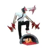 Novel Games Anime Chainsaw Man Denji 19cm PVC Statue Action Figur GK Pochita Model Doll Collection Decoration Christmas Gifts figur till