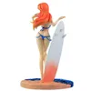 Nyhetsspel anime en bit nami surfing action figur sexig 33 cm staty gk modell figurer leksaker jul presentsamlare dekorationer