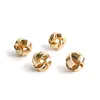 Stud Earrings Spring 2022 Flower Rotating Shiny Stripe Pattern Symmetrical Design Round Baroque Retro Do Not Lose Color