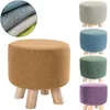 Housses de chaise, housse de tabouret ronde, couleur unie, élastique, multicolore, housse de repose-pieds amovible, protection basse, étui de coussin pour la maison