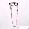 Sonnenbrillenrahmen Regenbogen Größere Acrylkette am Hals Frauen Maskenhalter Gläser Starp Lanyard Mode Lesebrille Drop Deli DHCYP