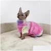 Cat Costumes Sphinx Clothes Thickened Warm Flannel Jacket Soft Hairless Coat Pet Drop Delivery Home Garden Supplies Dhzcd