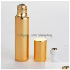 Verpackungsflaschen 5 ml 10 ml Rolle auf Glasflasche Nachfüllbares ätherisches Öl pro tragbare leere Kosmetikbehälter mit Metallrollerkugel DHZ38