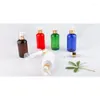 Storage Bottles 220ml X 24 Gold Aluminum Screw Cap Lotion Pump Plastic For Shampoo Toner Shower Gel Fine Cleaning Foam PET Container