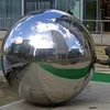 Décorations de jardin Boule de contemplation Sphère réfléchissante en acier inoxydable Globe flottant décoratif pour étang de pelouse de cour de maison
