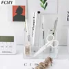 Clear Acrylic Makeup Brush Holder Pen Pencil Cup Cosmetic Storage Case Desktop Stationery Organizer Fack For Home