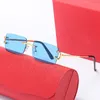 Men óculos de óculos de sol Designer de luxo feminino Óculos de sol Moda Lente Butterfly Pantera de ouro Cabeça clássica Anti-azul Proteção de radiação de luz Óculos