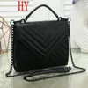 2021 Fashion Crossbody Handtaschen Top Schaffell Bag Kaviar Metall Black Kette Handtasche Echtes Leder Flip Cover Diagonale Schulter Ba303i