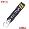 Keychains Lanyards 30 st/Lot Flight Crew Keychain för luftfartsgåva broderi Key Chain Fashion Jewelry Promotion Christmas Gift DHOF9