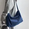 2021 New Denim canvas bag Japanese and Korean female student shoulder bag simple messenger bag290K