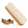 Brosse à chaussures nettoyage de baskets en bois noir personnalisé TPR brosse de nettoyage de chaussures ss1223