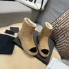 Bottes Designer Femme Designer Suede Cuir Chaud Fourrure Femme Snow Boot Runway