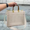 Borsa in rafia da spiaggia Tote di lusso Borse firmate a tracolla pianura pianura lettera borse moda donna maniglia shopping borsa da sera crossbody grande Portafogli di grande capacità