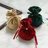 Scatole regalo in filato di velluto per sacchetti contenenti zucchero con decorazioni di perle 10 sacchetti per caramelle da 13,5 cm per matrimoni, baby shower