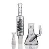 27cm de haut bobine congelable Bong narguilés base de bécher Dab Rigs tige inférieure Perc Recycler tuyau de fumée en verre avec bol de 14mm