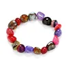 Charm Bracelets Wholesale7 Chakra Healing Crystals Natural Stone Chips Single Strand Women Amethyst Jasper Agate Lazi Reiki Drop Del Dh70D