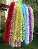 100cm Artificial Orchid String Vine Artificial Silk Flower Wisteria Home Garden Wall Hanging Rattan Wedding Decoration Party Props Supplies