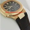 orologio di lusso moda nuovo 5712r001 quadrante nero cinturino in pelle nera oro rosa 18 carati 40 5mm orologi automatici da uomo orologio da polso260r