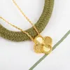 Mody projektant biżuterii Vans Cleefly Clove Charm Bracelets luksusowa bransoletka perła 4 liść 18 -krotnie złota laserowa marka Brzeczyń Naszyjnik Dia