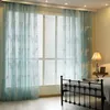 Curtain White Feather Embroidered Mesh Curtains Custom Modern Living Room Bedroom Bay Window Balcony Leaf Screen