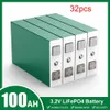 32pcs 3.2v 100ah lifepo4 درجة بطارية A جديدة قابلة لإعادة الشحن حزمة خلايا بطارية LifePo4 قابلة للشحن لـ 12V 24V 48V Boat Golf Cart Car RV