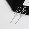 12Pair Hollow Geometric Pendants Drop Dangle Earrings For Women Big Personality Simple Long Boucle D'oreille