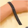 Bracelets de link de cadeia Bracelete de cor da moda para mulheres Superior de zirconia cúbica de zircônia cúbica Comprimento ajustável 18 2cm Drop Delivery Jeia Dh4x3