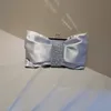 Satin Bow Evening Bag Sparkling Purses and Handbags for Women Wedding and Party