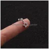 Other Stainless Steel Ear Bone Nail Jewelry Pendant Diamond Zircon Inlay Screw Earring Puncture 5 5Hs Y2 Drop Delivery Body Dhgarden Dh04I