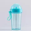 Water Bottles FSILE Fashionable Simple Double Drinking Cup Straw Couple Dual Purpose Kettle Student Net Red