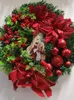 Christmas Decorations 30-40Cm Sacred Jesus Wreat With Lights Festival Wreath Ornaments Front Door Wall Merry Xmas Tree