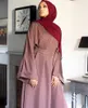 Ethnic Clothing Dubai Abaya Kaftan Women Long Sleeve Cocktail Party Muslim Robe Gown Arab Vestidos Solid Color Femme Ramadan Loose Dress