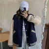 Chaquetas de mujer Traje de béisbol americano Tendencia 2022 Harajuku Street Windbreaker Bomb Jacket Casual Espesado Cardigan Top