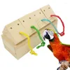 Other Bird Supplies Intelligence Toy Wooden Box Food Foraging Feeder Cage Feeding Toys Parrot Treat Training For Budgie Parakeet Cockatiel