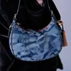 Bolsos de hombro 2022 Nuevo diseñador de mujeres Kleo Hobo Half Moon Underarm Classic Old Flower Crescent Handheld One Crossbody