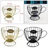 Kitchen Storage Organization Vintage Large Capacity Coffee Pod Holder Iron Mug Cup Keeper Basket Container Home ss1223